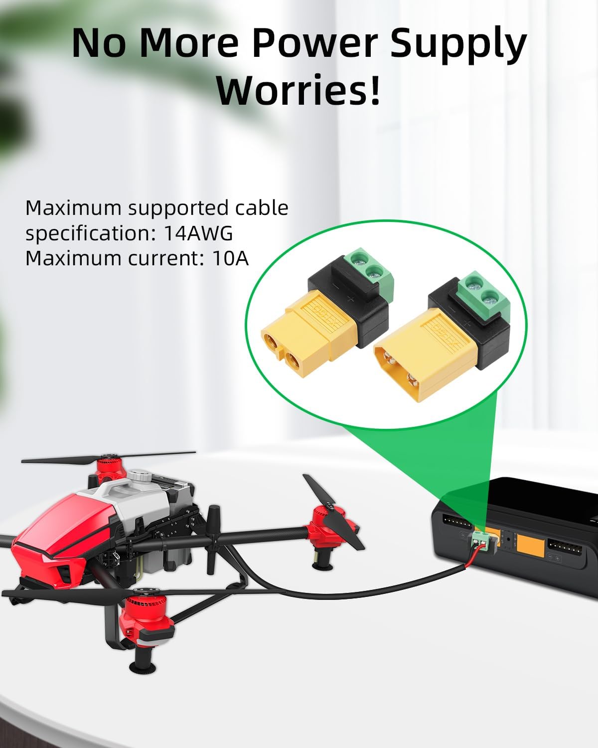 2핀 XT60 무납땜 남성 여성 변환 어댑터 커넥터 ( - Drone Solar Charger 리뷰 및 가격